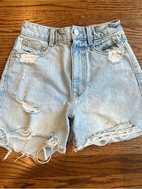 Light Blue Denim Women’s Cutoff Shorts - Casual High-Rise